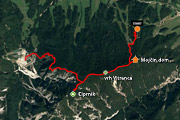 Bedančev dom - Mojčin dom - Ciprnik - Planica